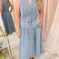 Denim 80's Maxi Shirt Dress