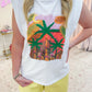 Moonlit Palm Embroidered Muscle Tee