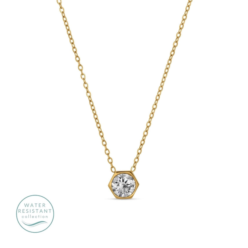 Contemp CZ Pendant Necklace