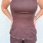 Espresso Scalloped Blouse