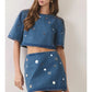 Disc Darling Denim Skirt