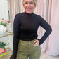 Ronan Mock Neck Top with Thumbhole