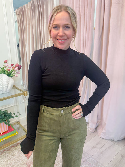 Ronan Mock Neck Top with Thumbhole