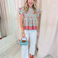 Amelia Ruffle Shoulder Blouse