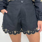 Anywhere But Here Embroidered Short