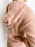 Embroidered Floral Sweater Hoodie