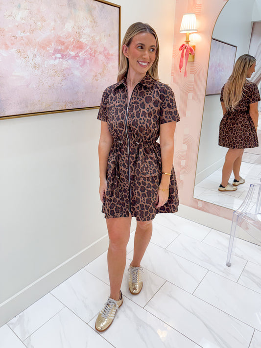 Leopard Weekend Performance Cinch Dress
