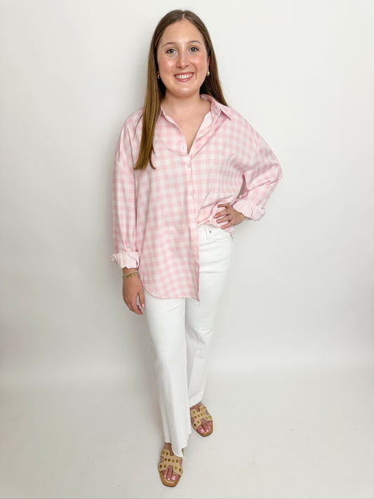 Sonny Long Sleeve Gingham Button Up