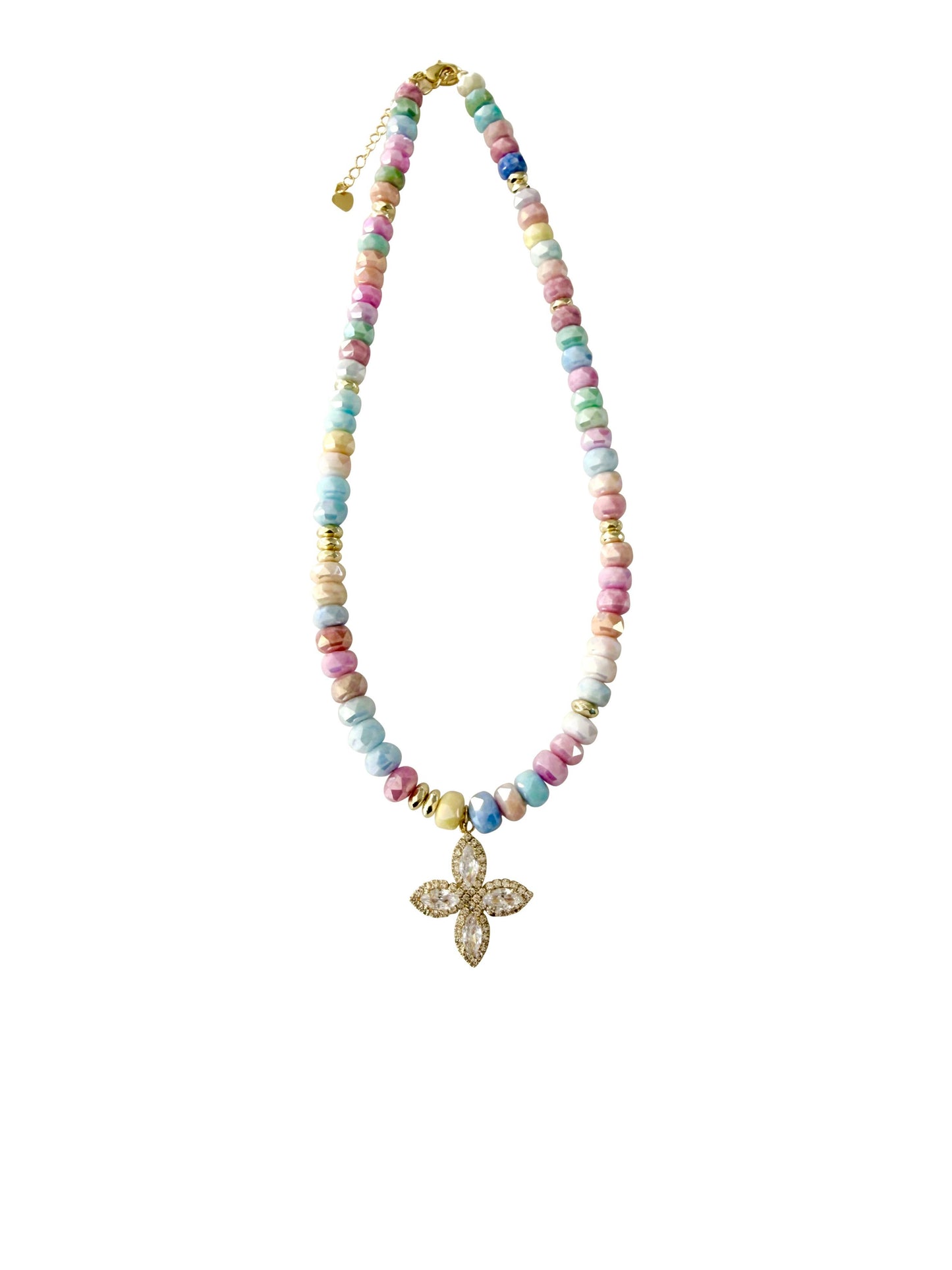 Troy Glimmer Beaded Charm Necklace
