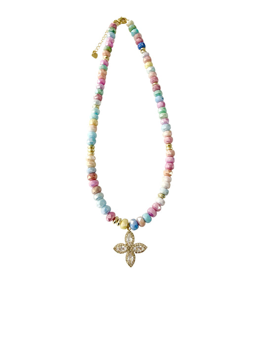 Troy Glimmer Beaded Charm Necklace