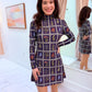 The Dottie Dress Gardeners Window Navy