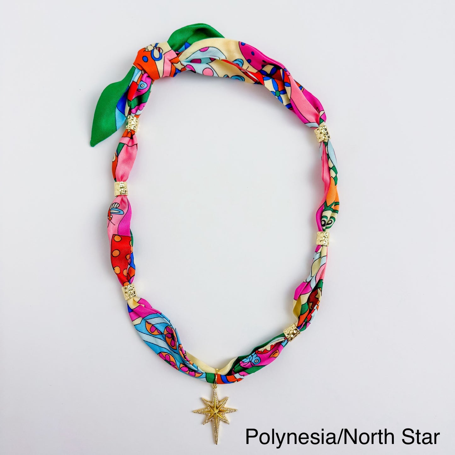 Gold Spacer Scarf Necklace