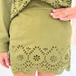 Davi Eyelet Faux Suede Skort