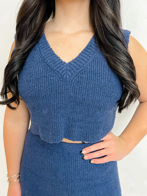 Here For It V-neck Sweater Tank