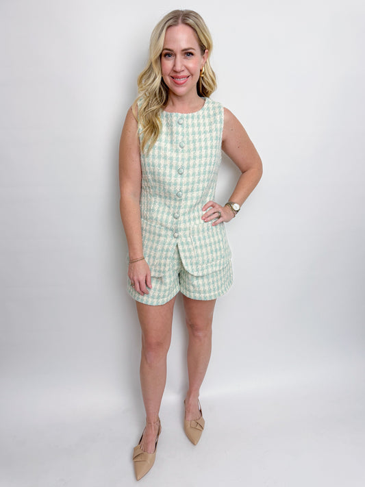 Julep Check Tweed Short Set