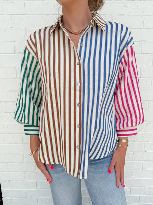 Neapolitan Dreams Stripped Blouse