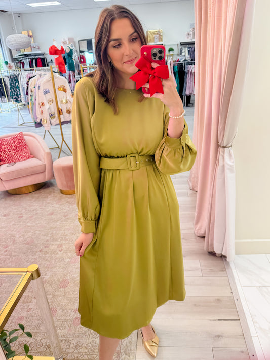 Mood Boost Dolman Sleeve Midi Dress