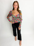 Carly Top Party Floral