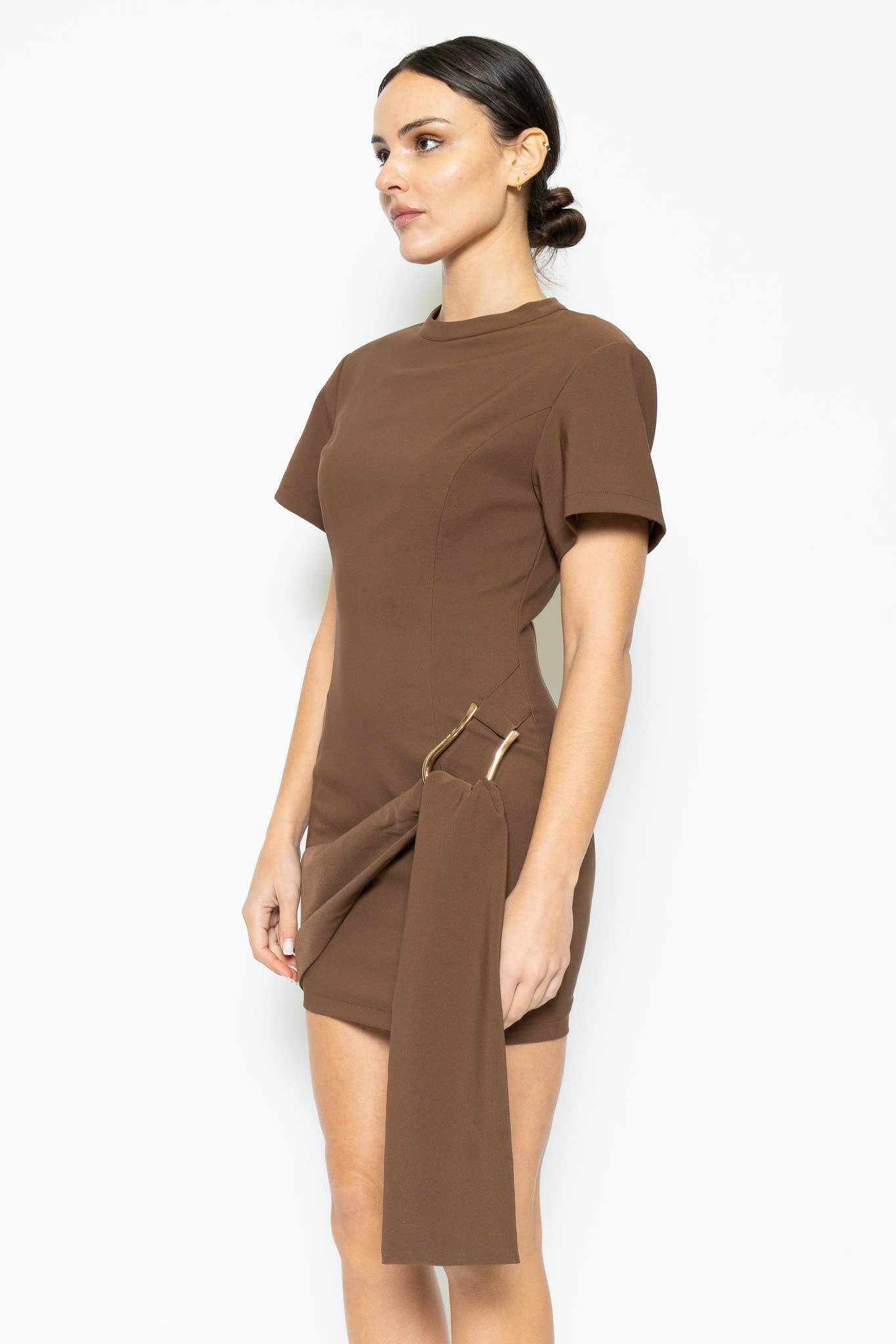 Espresso Sash Mini Dress