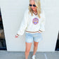 LSU Vneck Sweater with Small Mascot