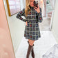 The Dottie Dress Gardeners Window Navy