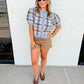 Blue Haven Plaid Cardigan