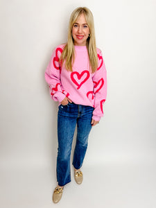 Graffiti Hearts Sweater