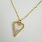 Luxe Pave Edge Heart Necklace