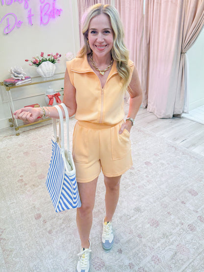 Power Play Quarter Zip Romper