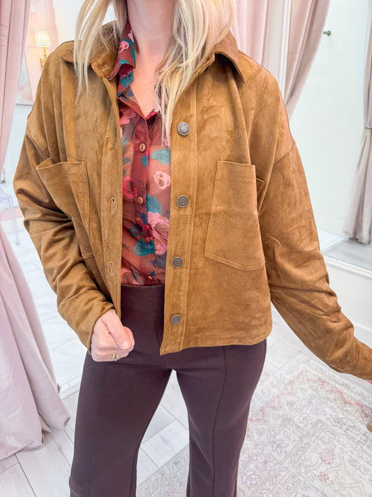 ZS All Day Cropped Suede Jacket