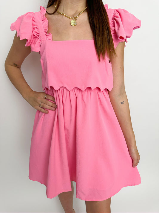 Daria Ruffle Sleeve Mini Dress
