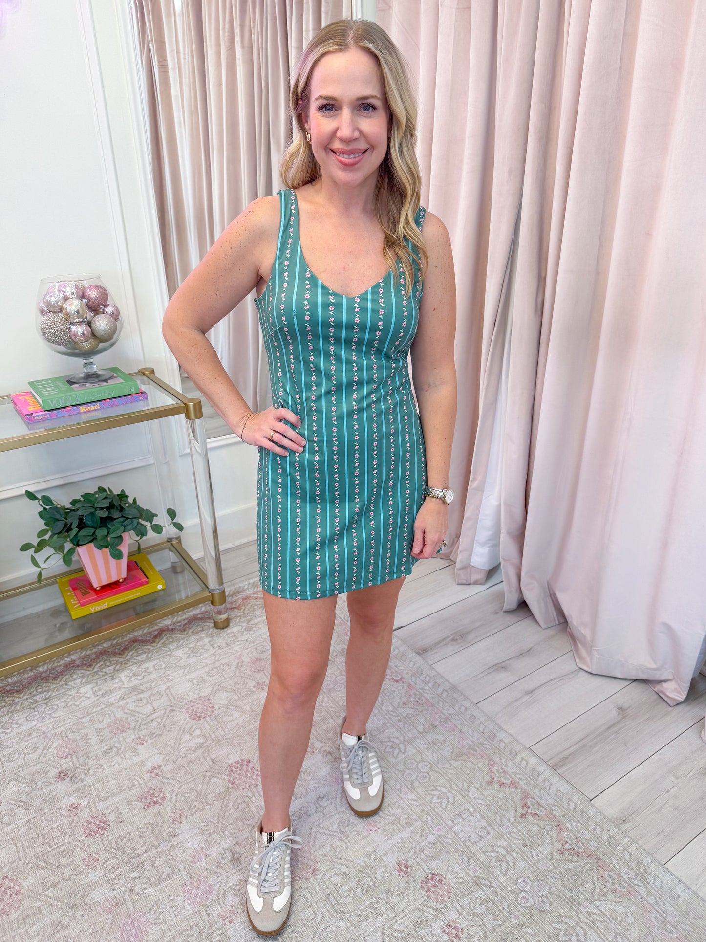 Ditzy Floral Stripe Kourt Dress