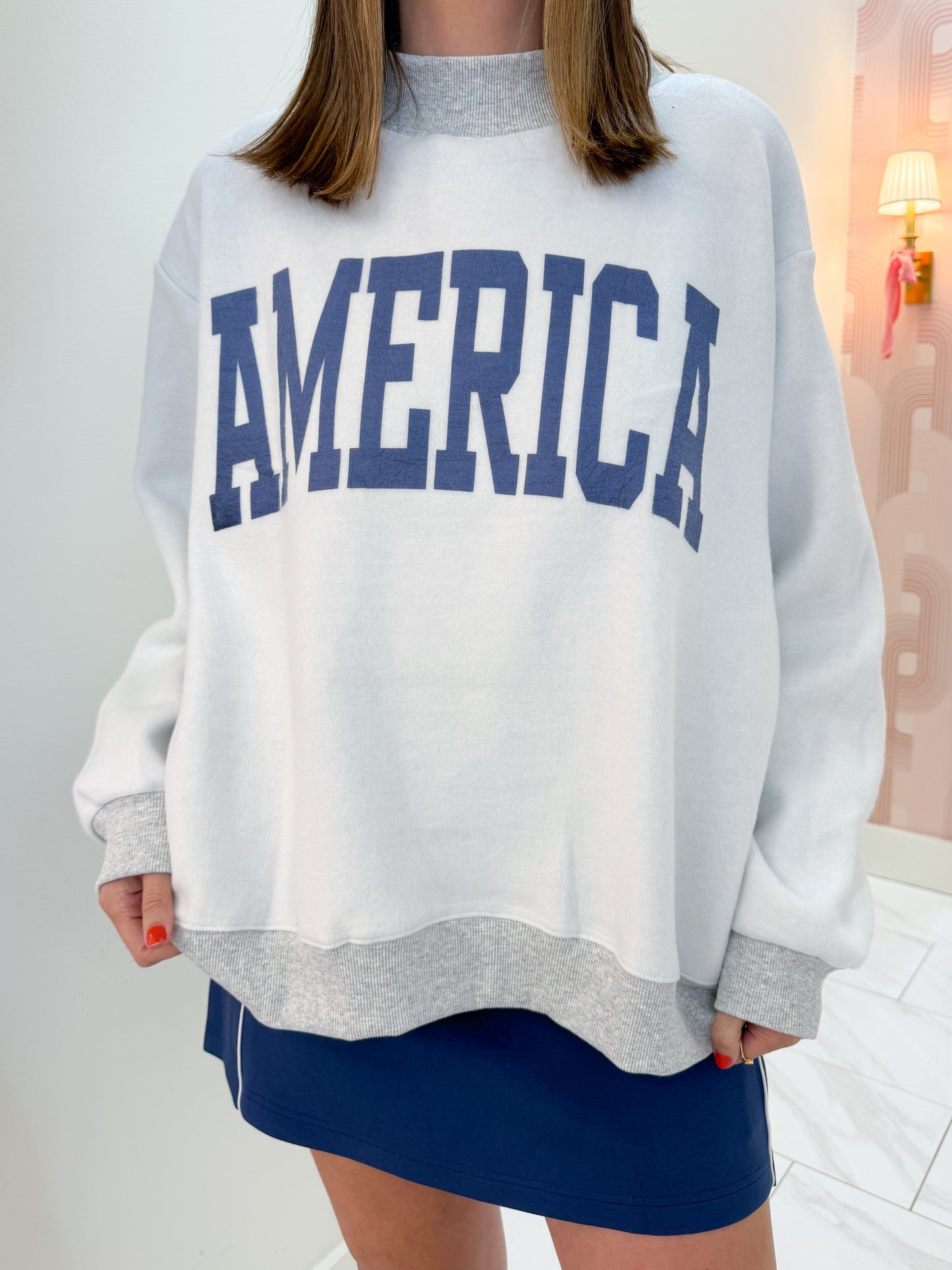 USA Reversible Mock Neck Sweatshirt