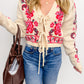 Flora Haven Tie Front Sweater