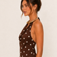 Polka Dot Top with Neck Trim