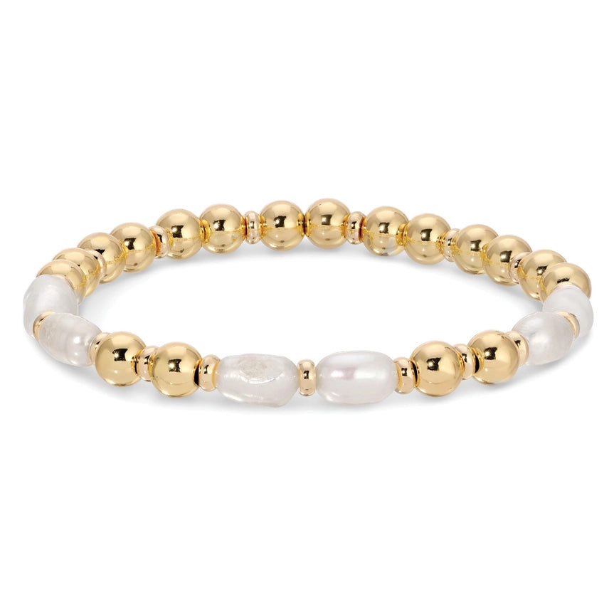 Oblong Pearl Stretch Bracelet