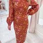 Lania Printed Midi Dress