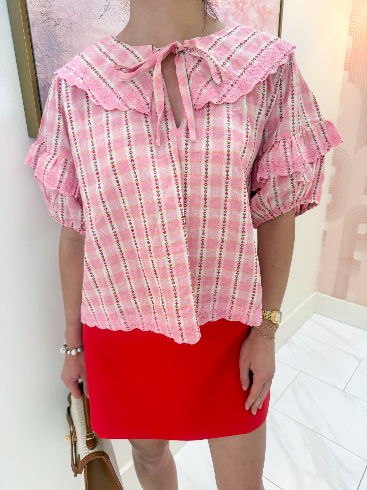 Flirty Picnic Gingham Top