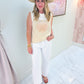 Sequin Shell Striped Knit Tank
