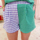 Mardi Gras Multi Check Knit Top & Short Set
