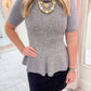 Gracelyn Peplum Sweater Knit Top