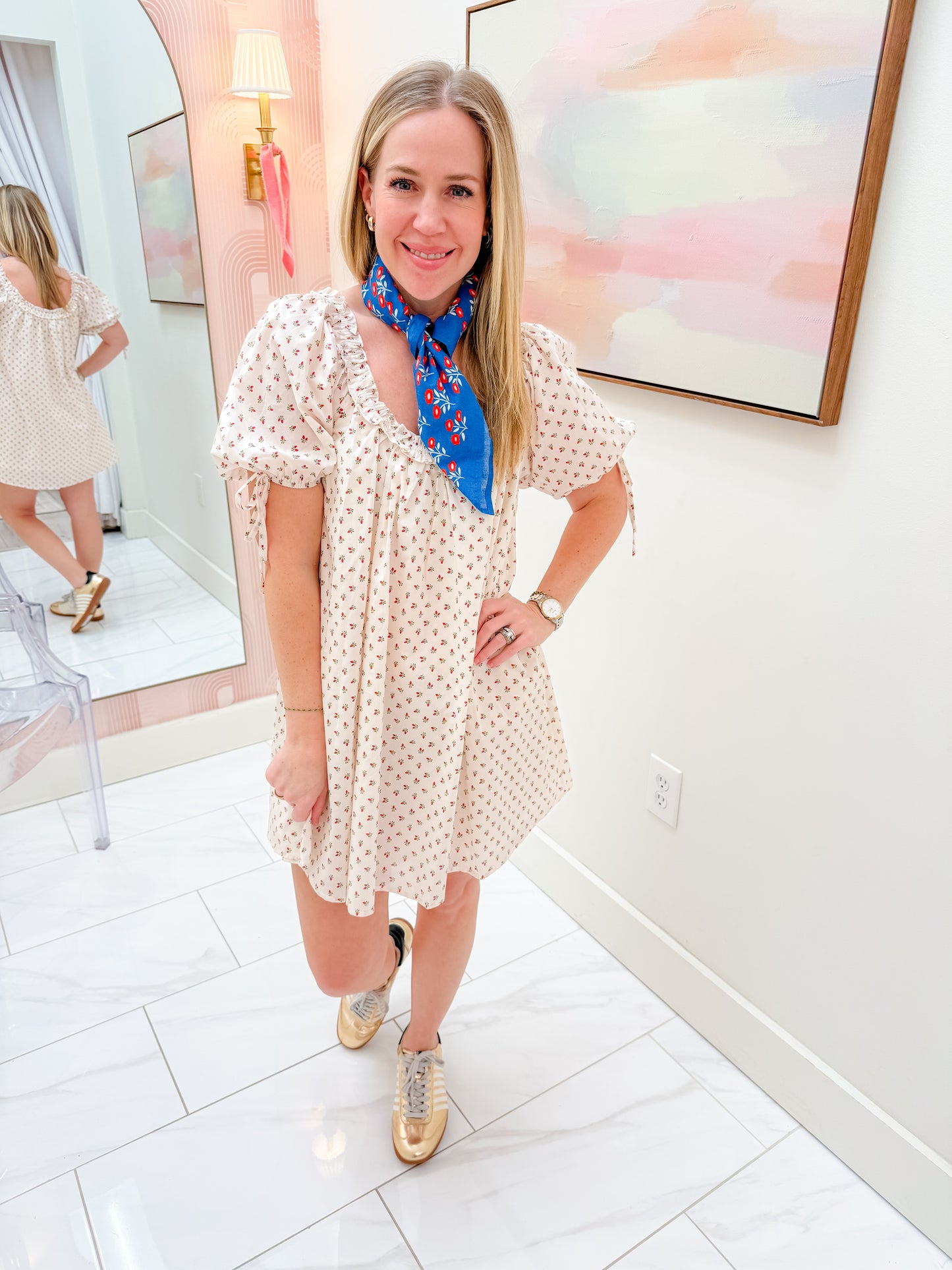 Berry Babydoll Mini Dress