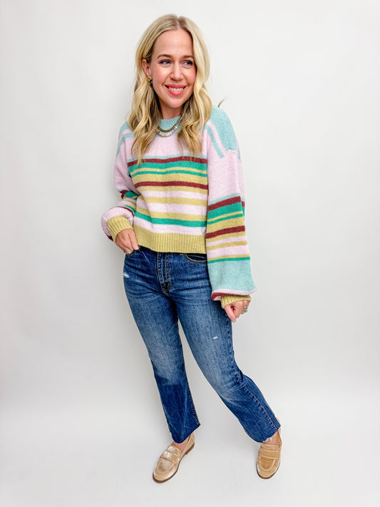 Fall In Line Striped Sweater