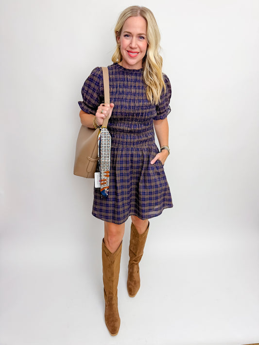Orchard Stroll Plaid Mini Dress