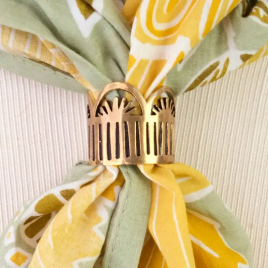 Leah Brass Scarf Slide Ring