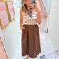 Affogato Stripe Midi Dress