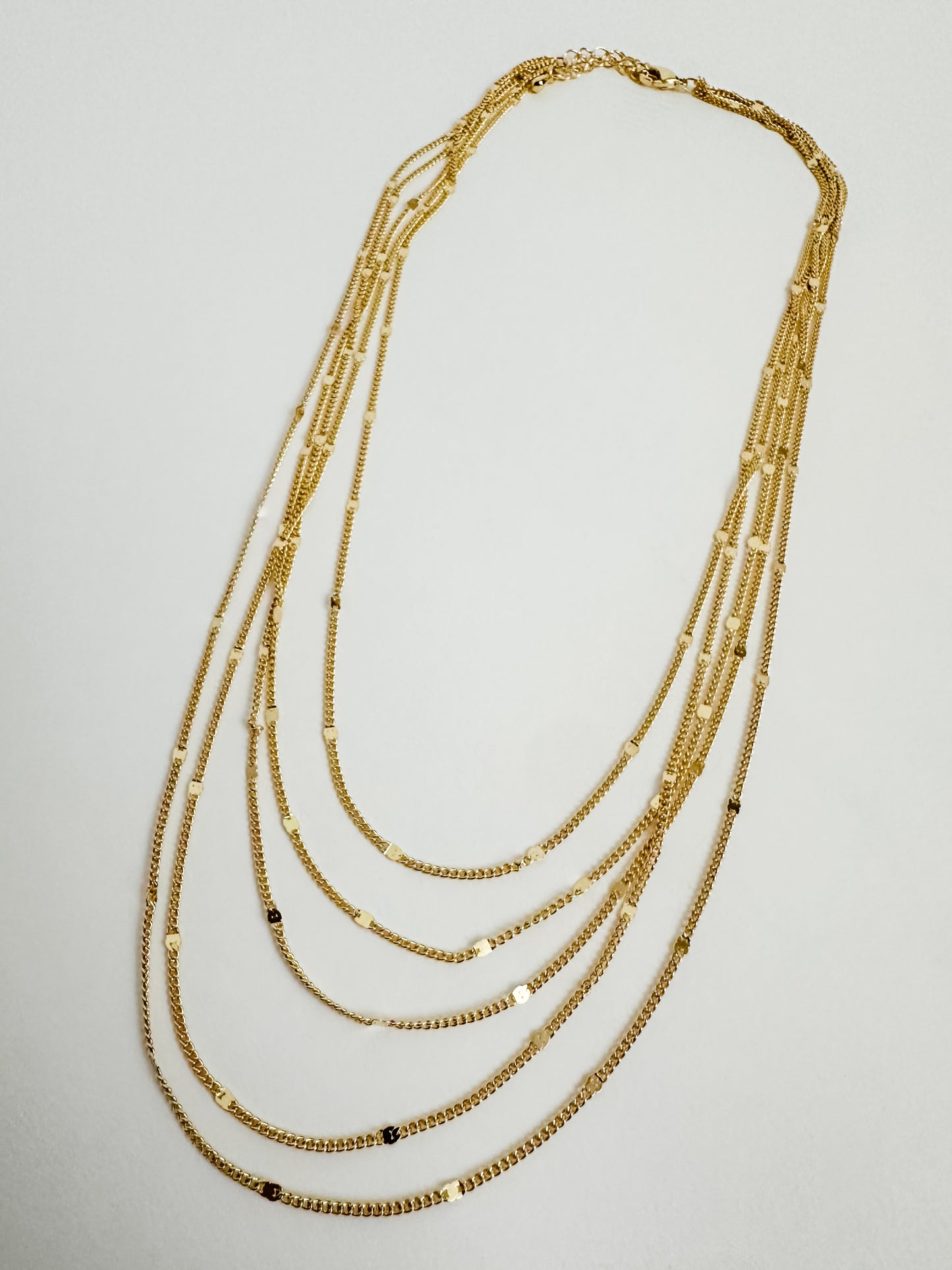 Luxe 5 Layer Smash Curb Necklace