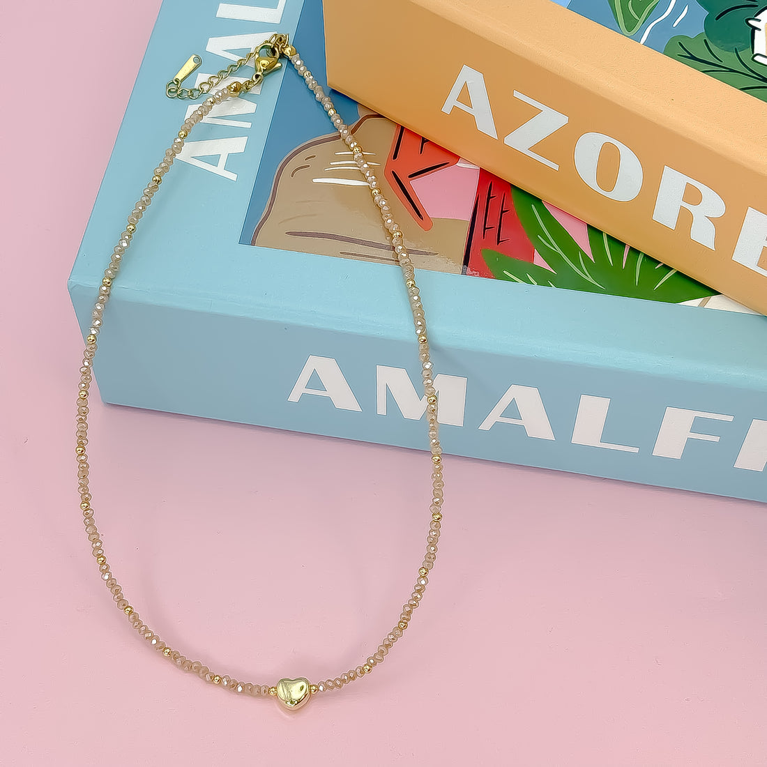 Tiny Gold Heartbeat Necklace