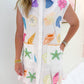 Multi Sequin Shell Button Up Tank Dress