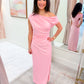 Calista Off Shoulder Midi Dress